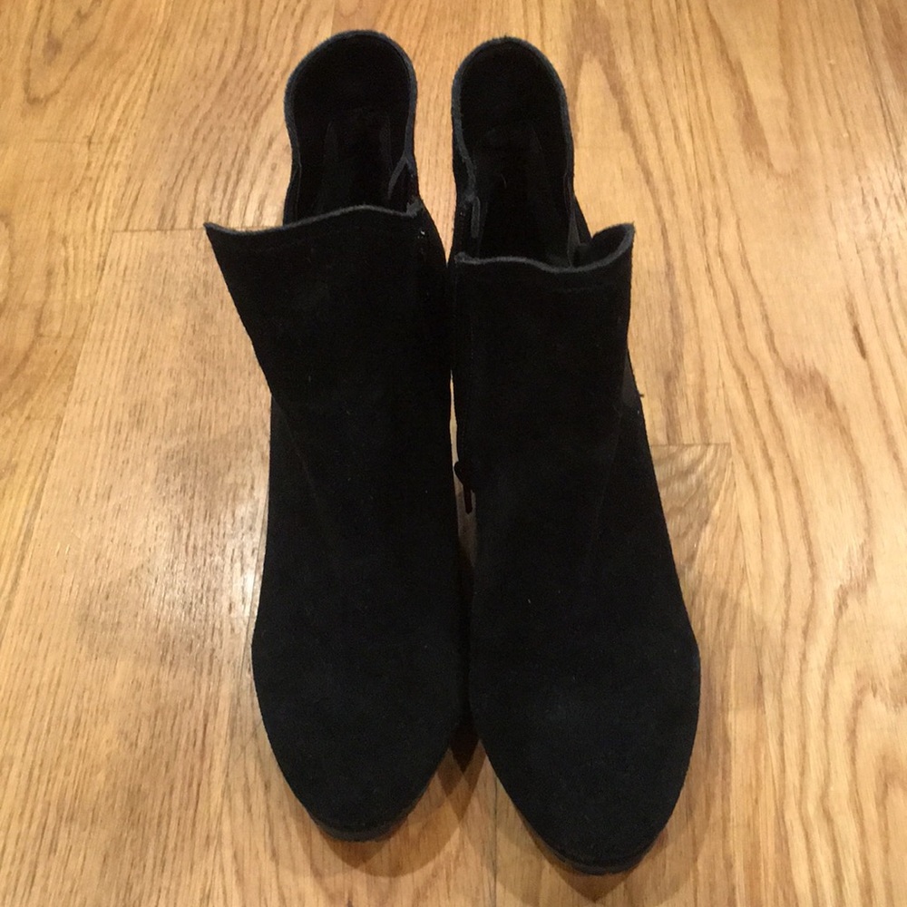 VANELI Black Suede Wedge Bootie Size 8